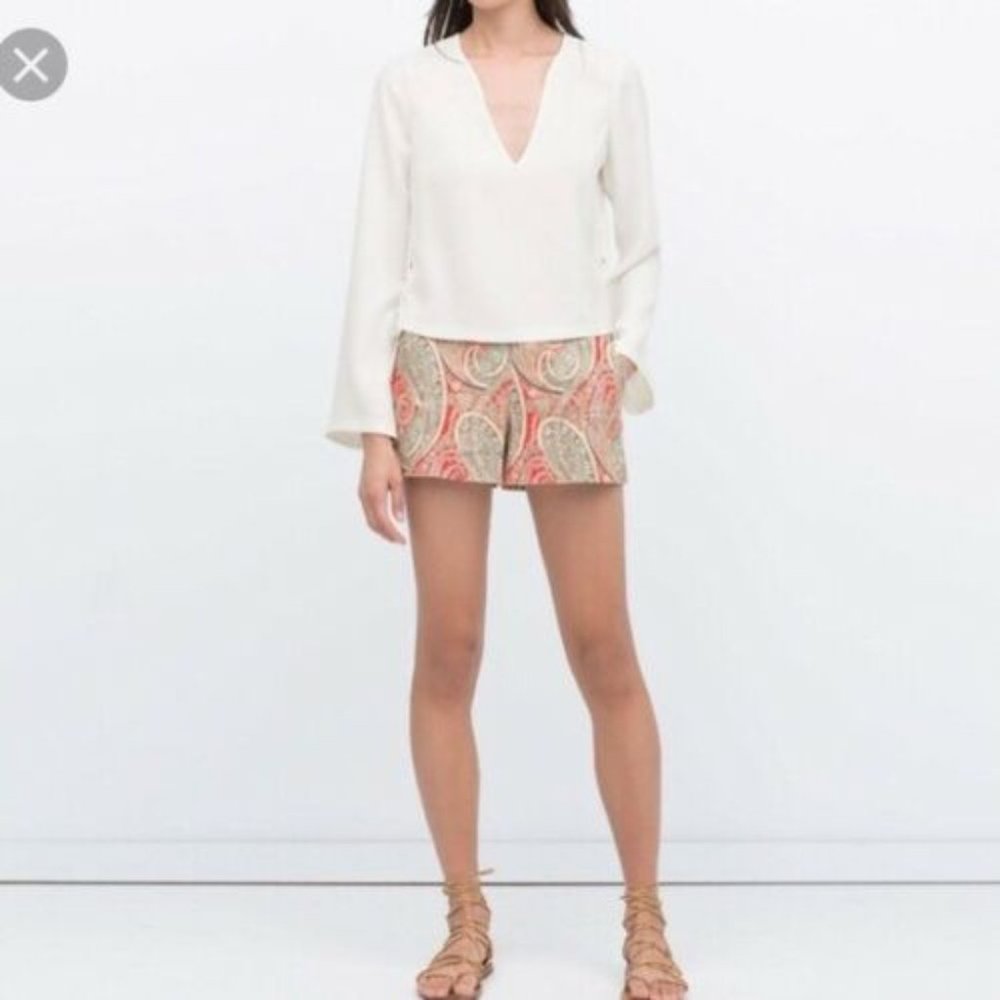 Zara Woman Paisley Shorts